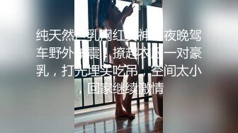 纯天然巨乳网红女神！夜晚驾车野外车震！撩起衣服一对豪乳，打光埋头吃吊，空间太小，回家继续激情